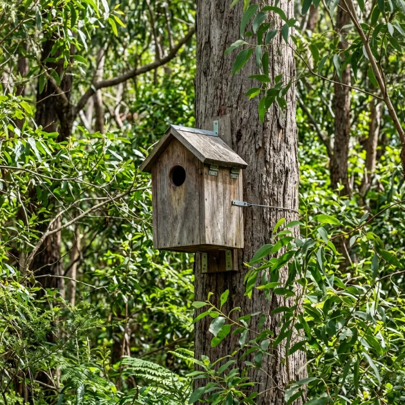 Animal nesting box installed as a humane alternative to a Fyansford roof cavity